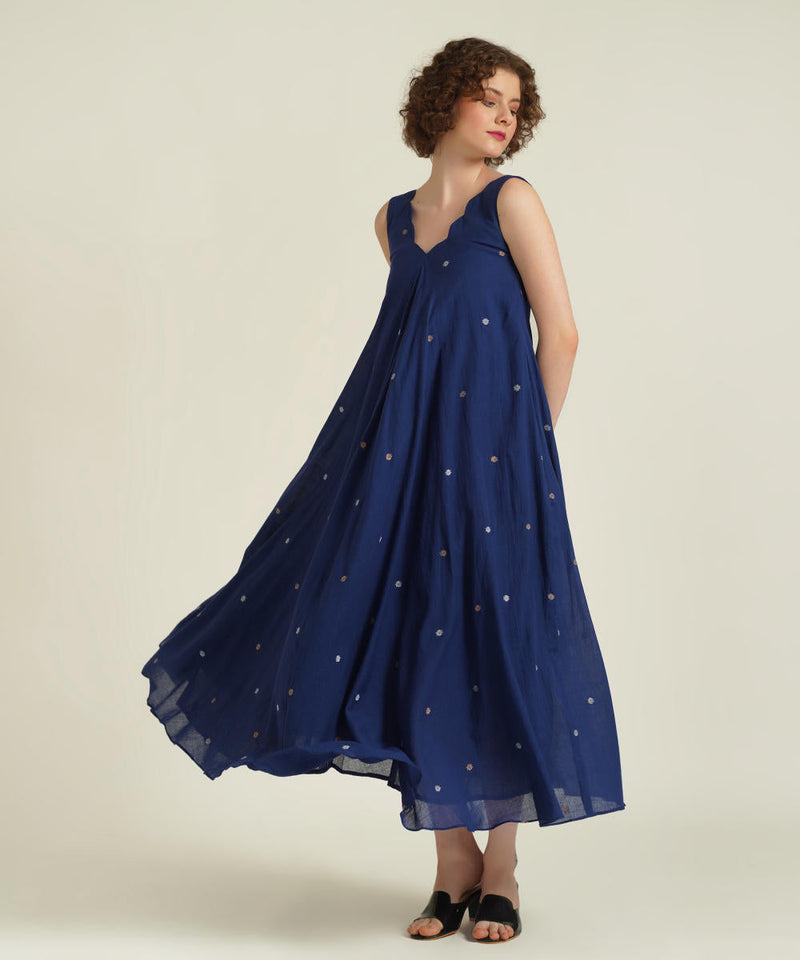 ROYALE XXI cotton by Indigo Dreams in blue color for women Worldwide