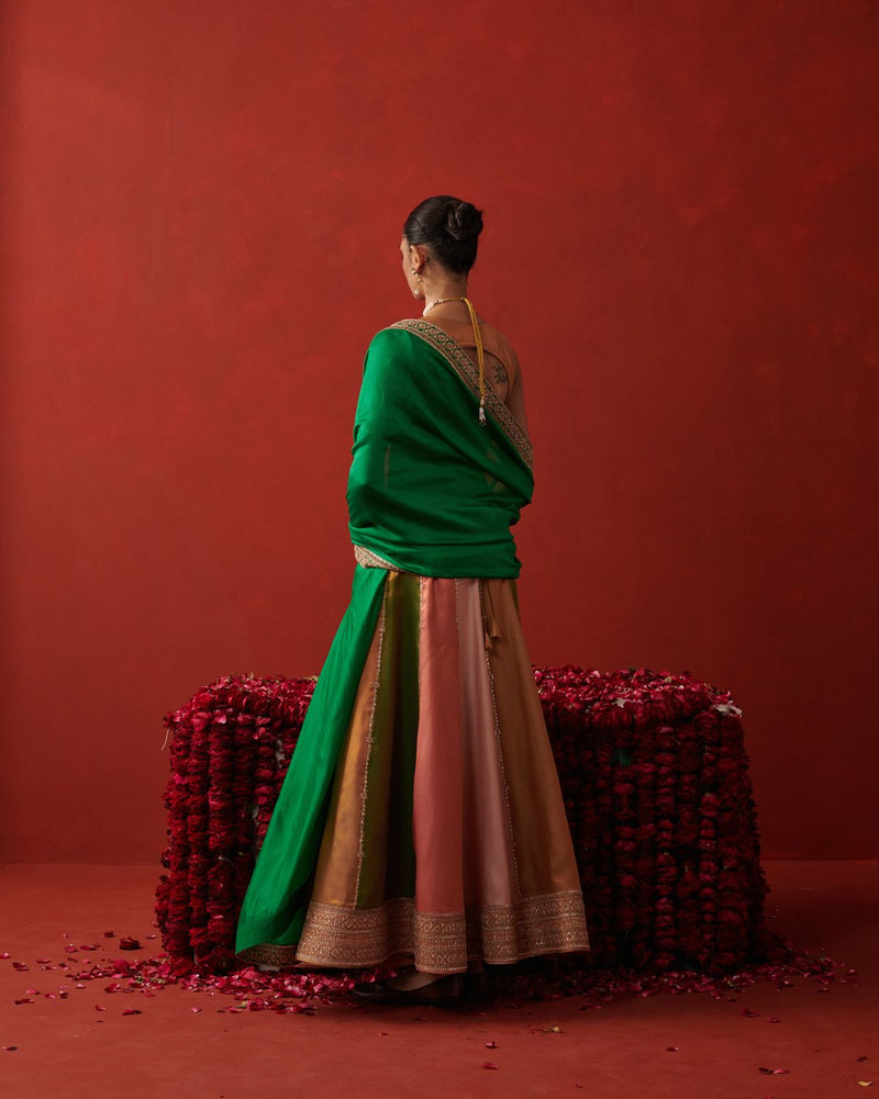 ISHQ-e-GUL & INARA LEHENGA & BLOUSE georgette by Rashika Mittal in multi color for women Worldwide