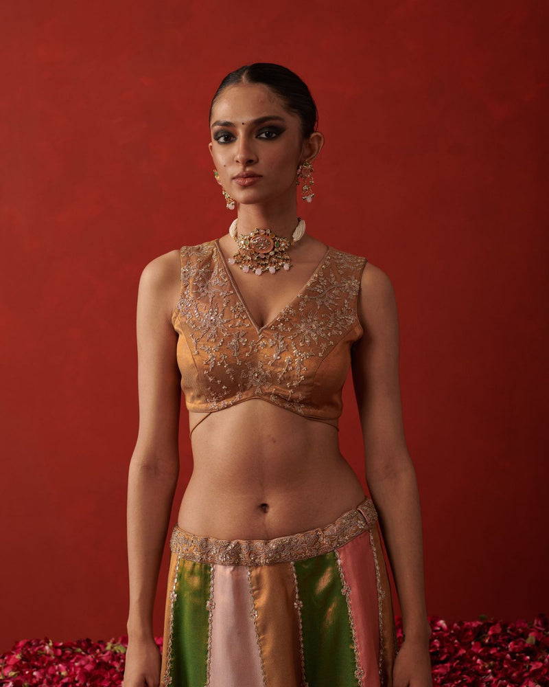ISHQ-e-GUL & INARA LEHENGA & BLOUSE georgette by Rashika Mittal in multi color for women Worldwide