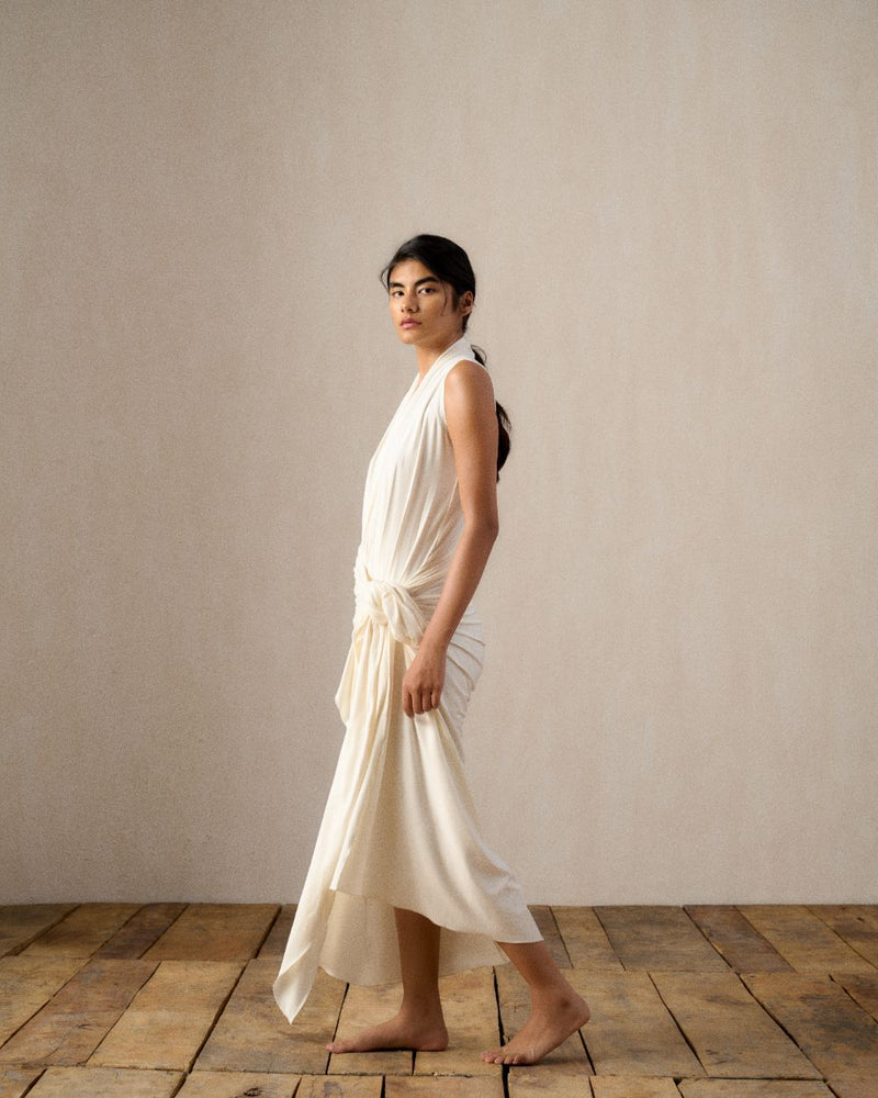 KAYA JERSEY SARONG SKIRT SET by Ituvana in black color for women Worldwide