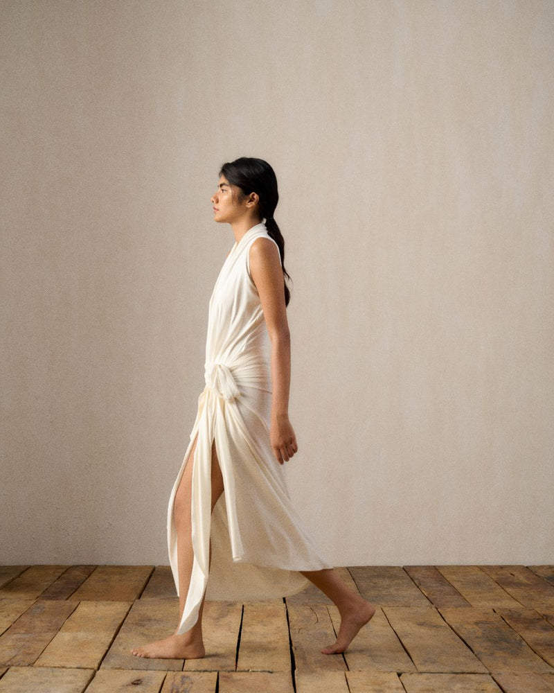 KAYA JERSEY SARONG SKIRT SET by Ituvana in black color for women Worldwide