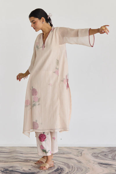 IVORY DHALIA KURTA SET