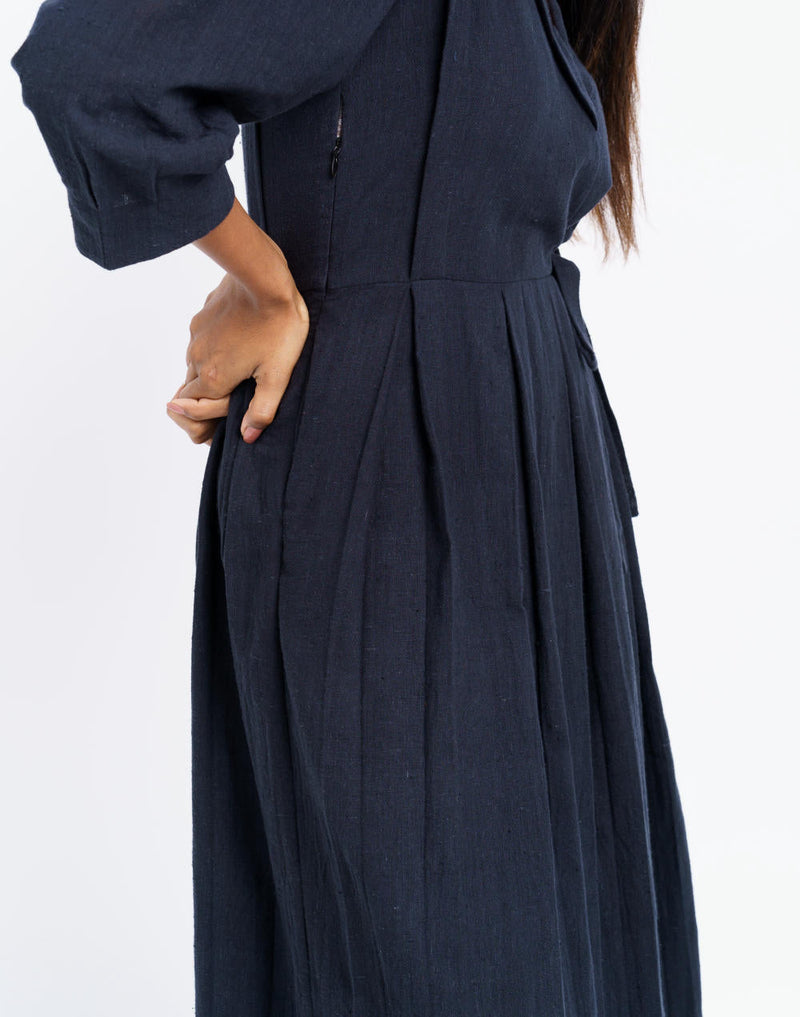 Iconic wrap - around midi dress - Black Dress by World of Crow in black color for women Worldwide