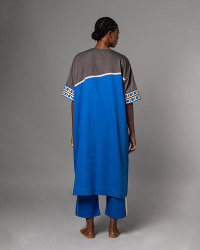 Imani Grey Blue Kaftan