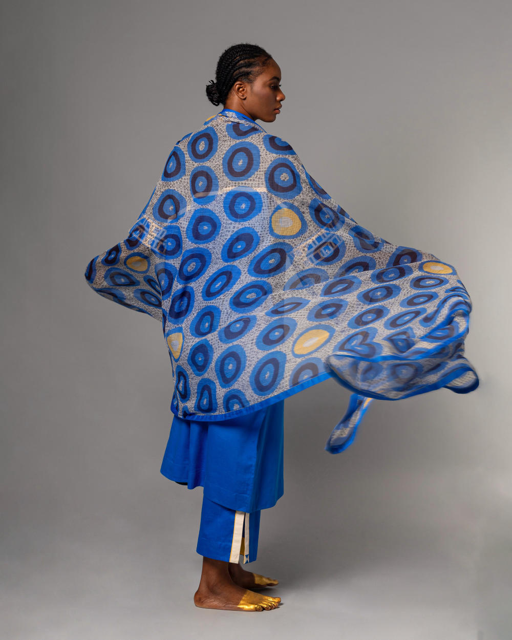 Imani Grey Blue Kaftan