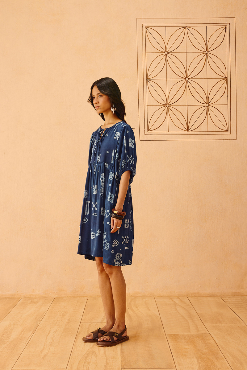 Indigo Wilds Lyocell Dress lyocell dress by SUI in indigo for women Worldwide