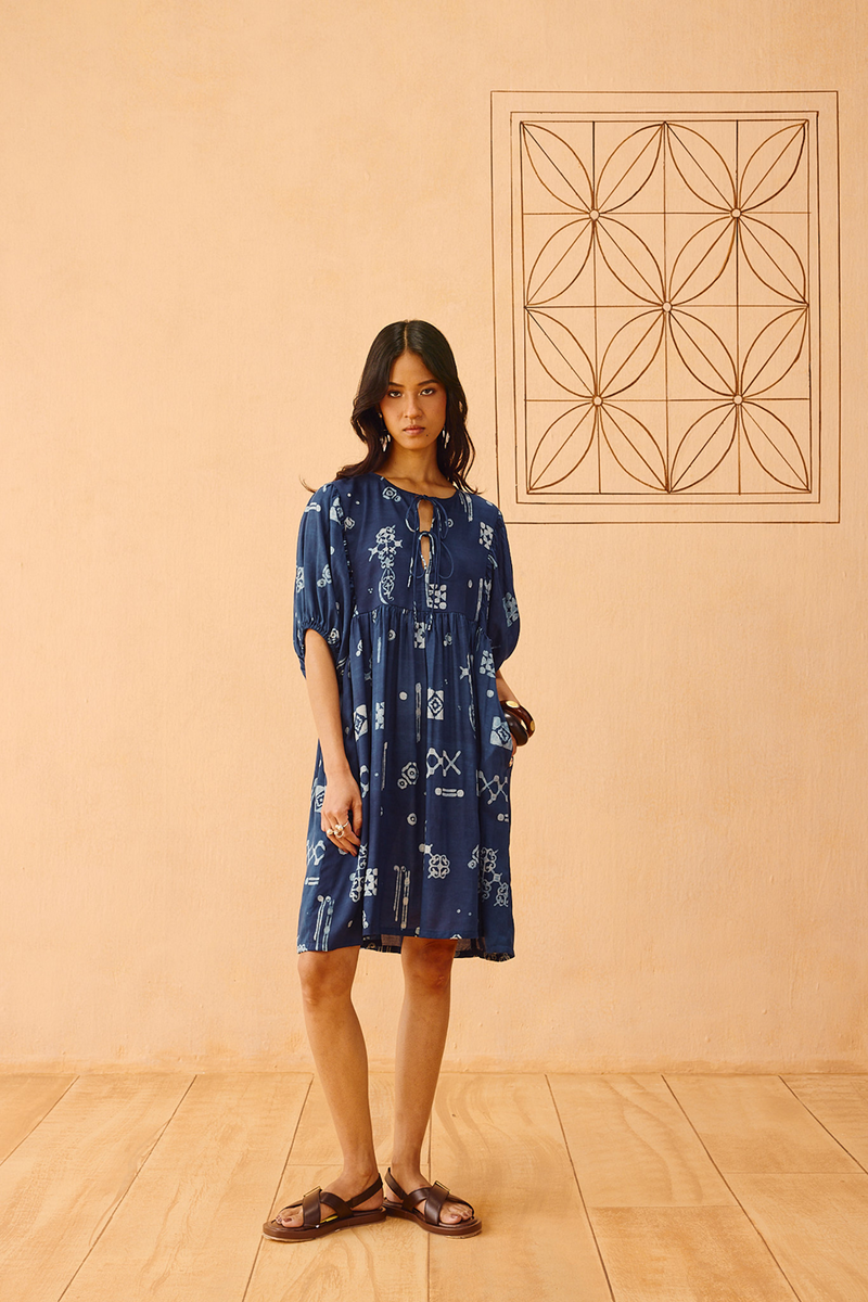 Indigo Wilds Lyocell Dress lyocell dress by SUI in indigo for women Worldwide