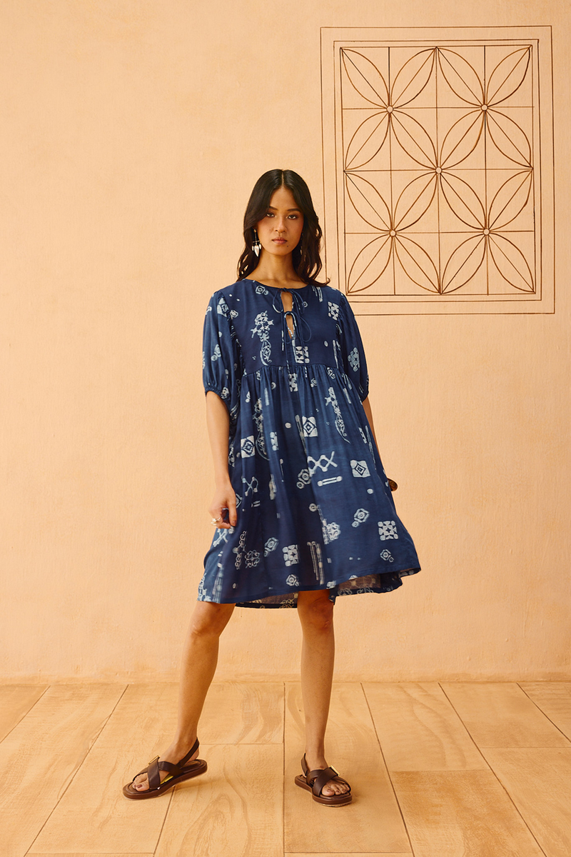 Indigo Wilds Lyocell Dress lyocell dress by SUI in indigo for women Worldwide