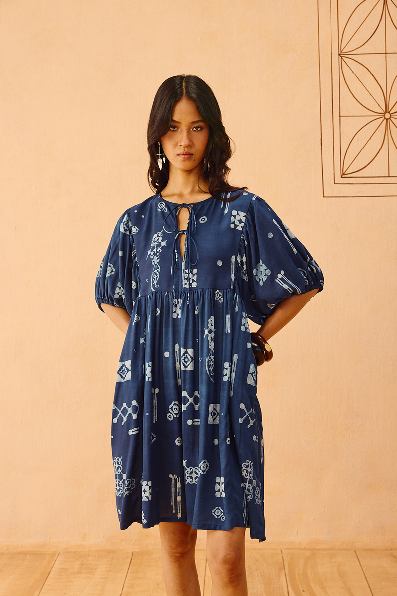 Indigo Wilds Lyocell Dress lyocell dress by SUI in indigo for women Worldwide
