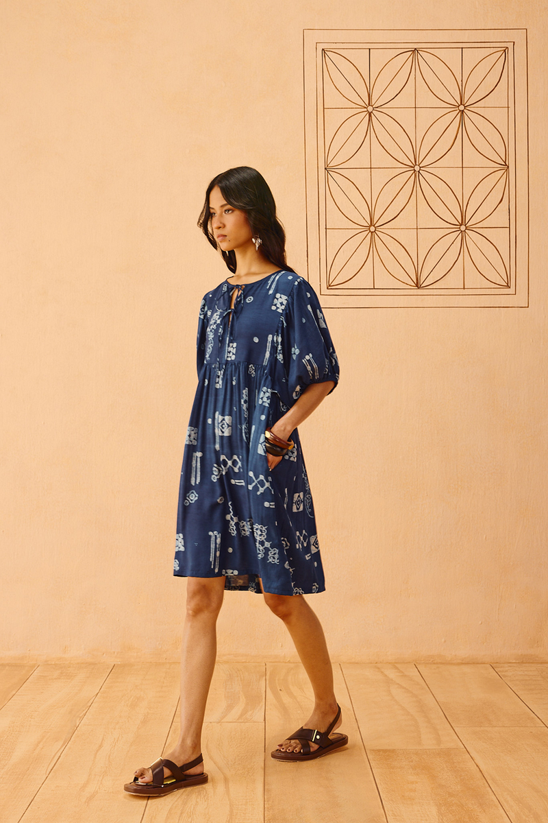 Indigo Wilds Lyocell Dress lyocell dress by SUI in indigo for women Worldwide
