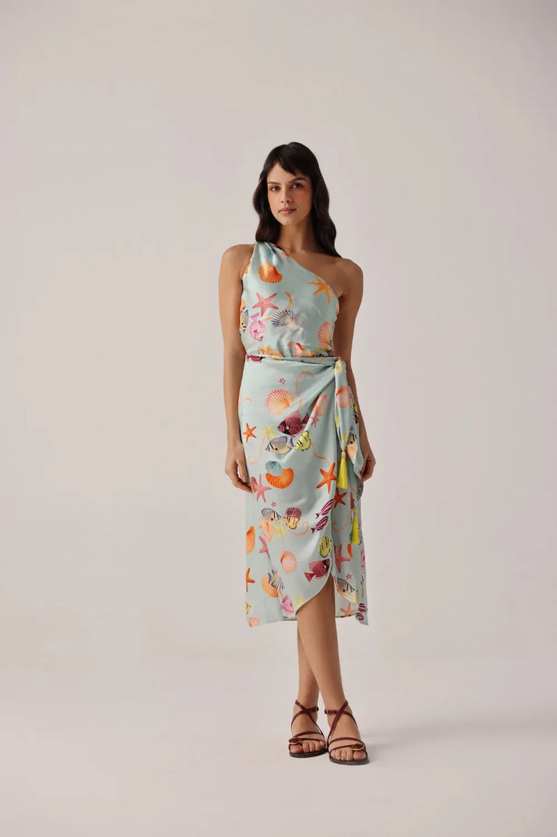 Isla Midi - Seaborn satin by NOIB for women Worldwide