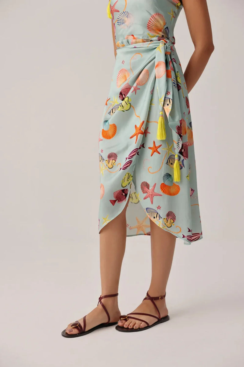 Isla Midi - Seaborn satin by NOIB for women Worldwide