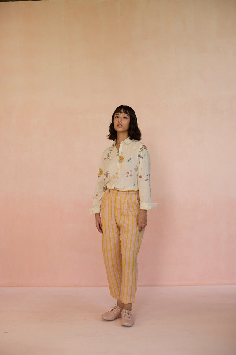 Garden Natural Shirt cotton by Nadiya Paar in white color for women Worldwide