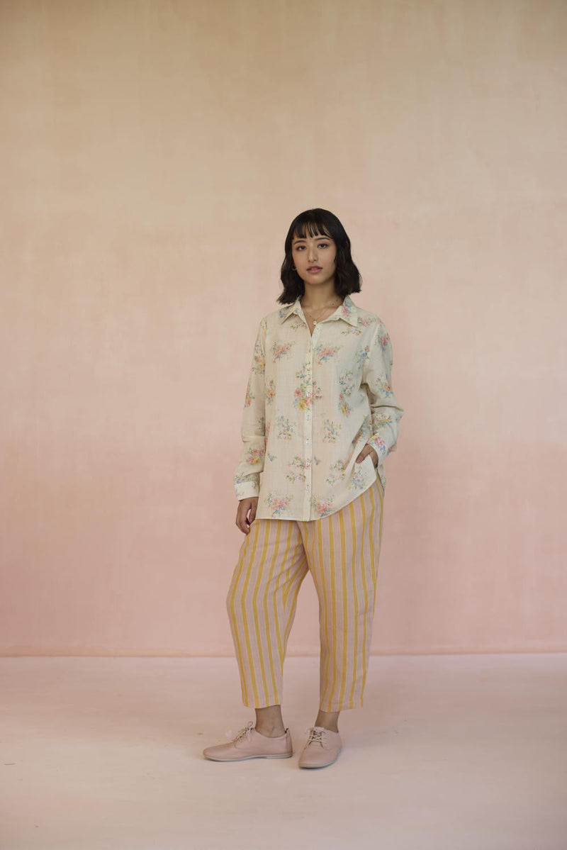Holly Shirt cotton by Nadiya Paar in white color for women Worldwide