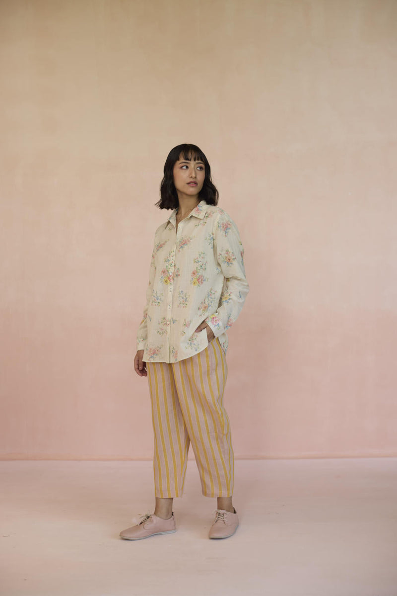 Holly Shirt cotton by Nadiya Paar in white color for women Worldwide