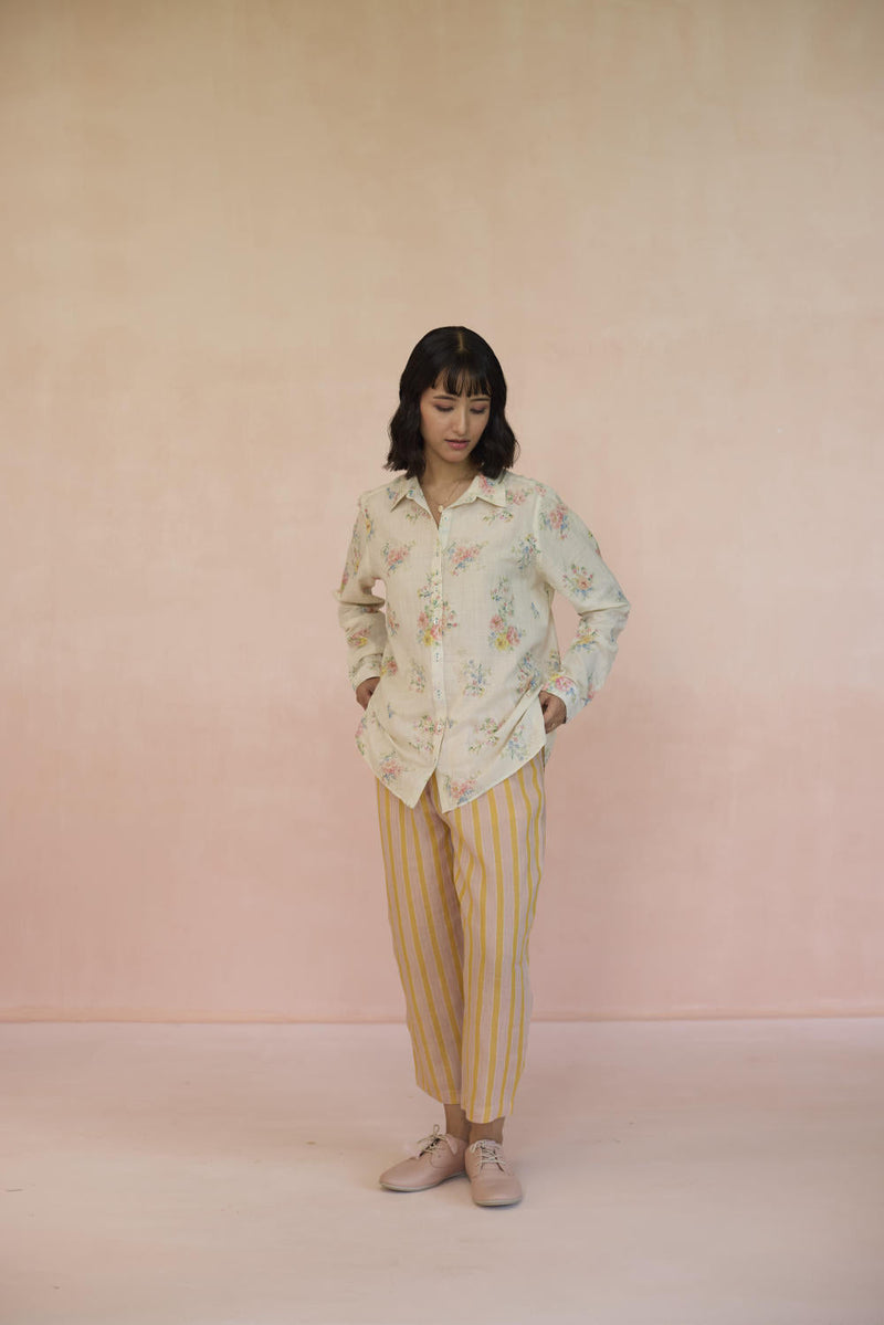 Holly Shirt cotton by Nadiya Paar in white color for women Worldwide