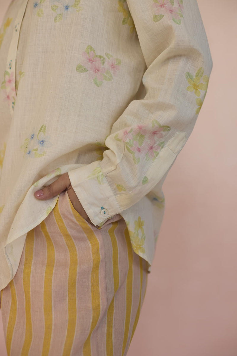 Periwinkle Shirt cotton by Nadiya Paar in white color for women Worldwide