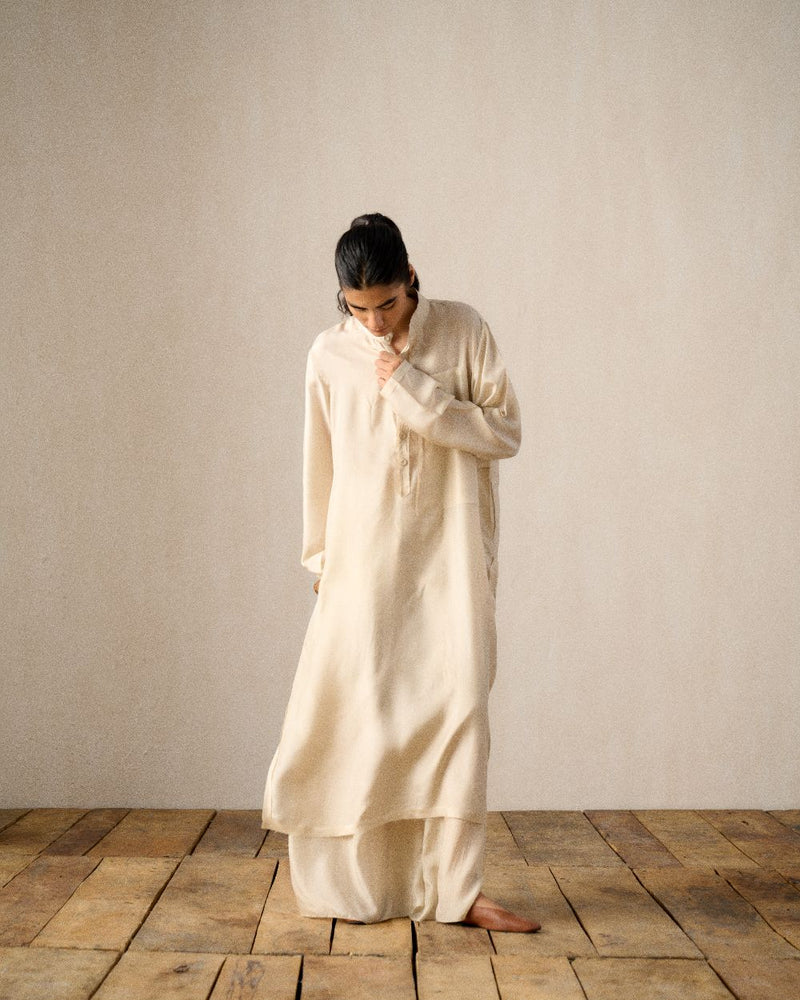 RAYI SILK KURTA SET silk by Ituvana for women Worldwide