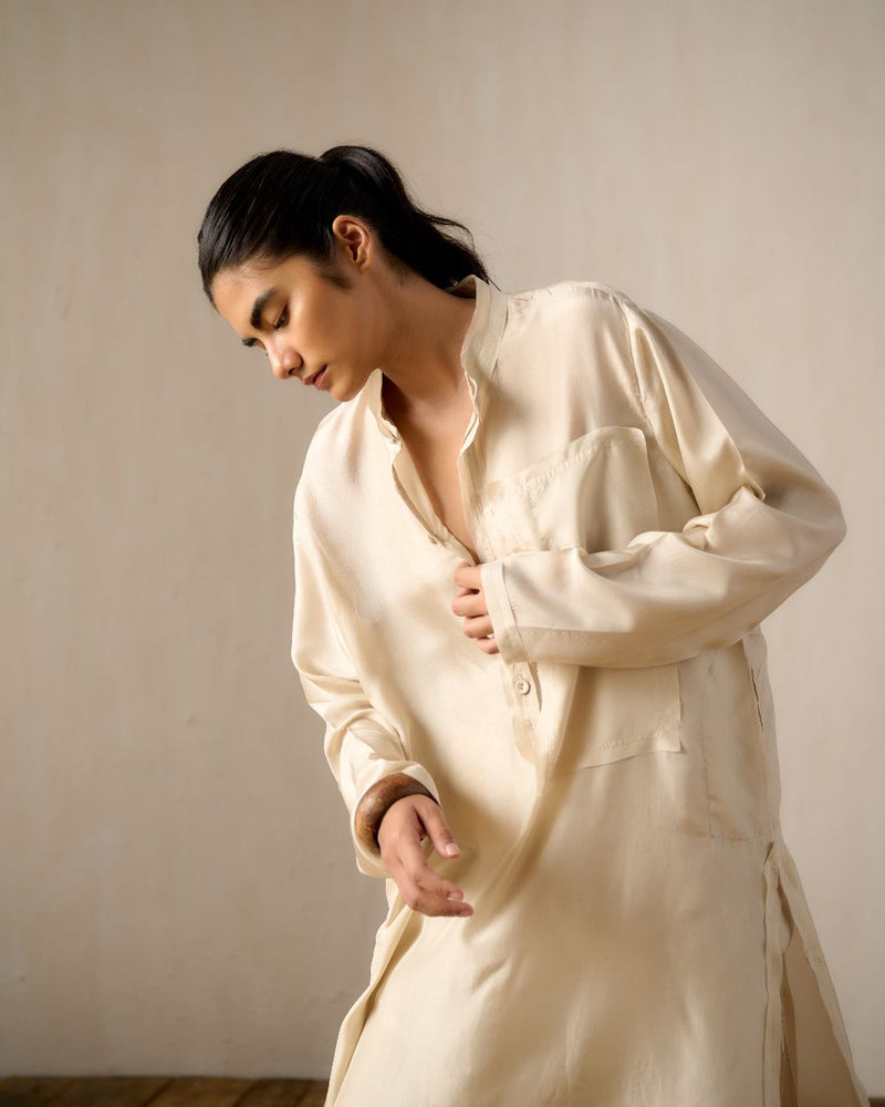 RAYI SILK KURTA SET silk by Ituvana for women Worldwide