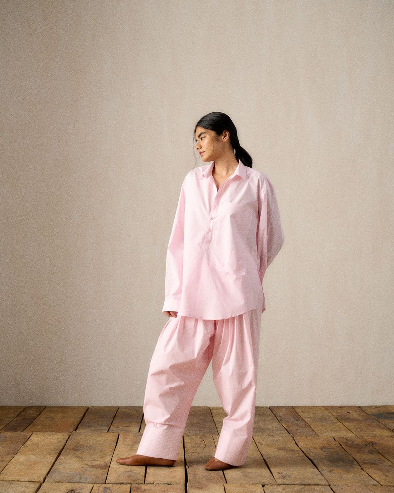 NEELIMA FARSHI SALWAR SET 100% cotton by Ituvana in white color for women Worldwide