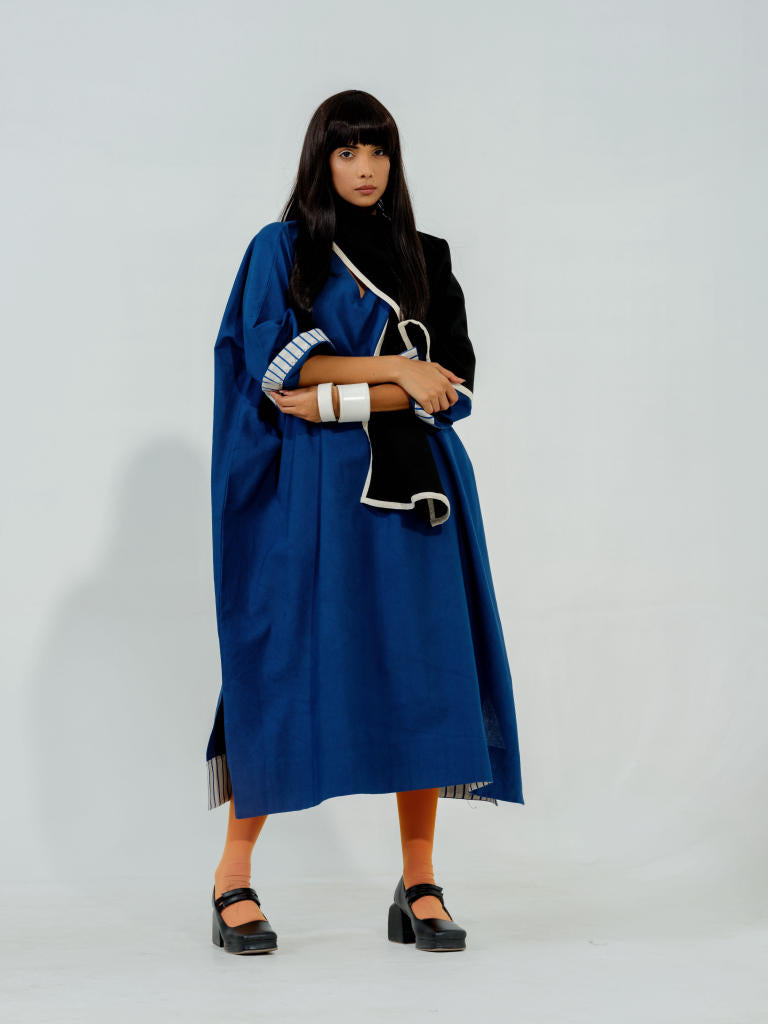 Jasmine CB Dress cotton matty dresses by Stoique in electric blue, black, natural for women Worldwide