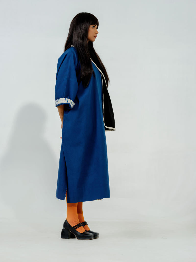 Jasmine CB Dress cotton matty dresses by Stoique in electric blue, black, natural for women Worldwide