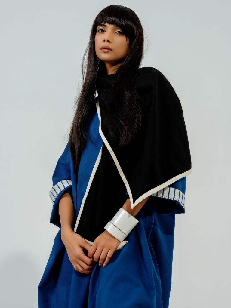 Jasmine CB Dress cotton matty dresses by Stoique in electric blue, black, natural for women Worldwide