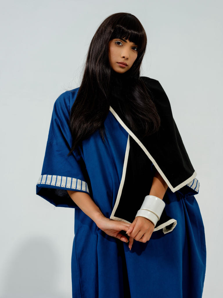 Jasmine CB Dress cotton matty dresses by Stoique in electric blue, black, natural for women Worldwide