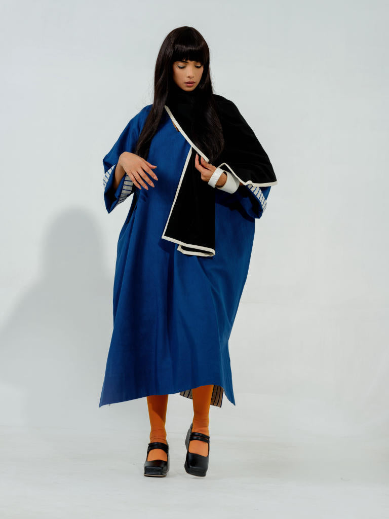 Jasmine CB Dress cotton matty dresses by Stoique in electric blue, black, natural for women Worldwide