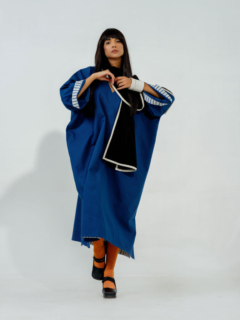 Jasmine CB Dress cotton matty dresses by Stoique in electric blue, black, natural for women Worldwide