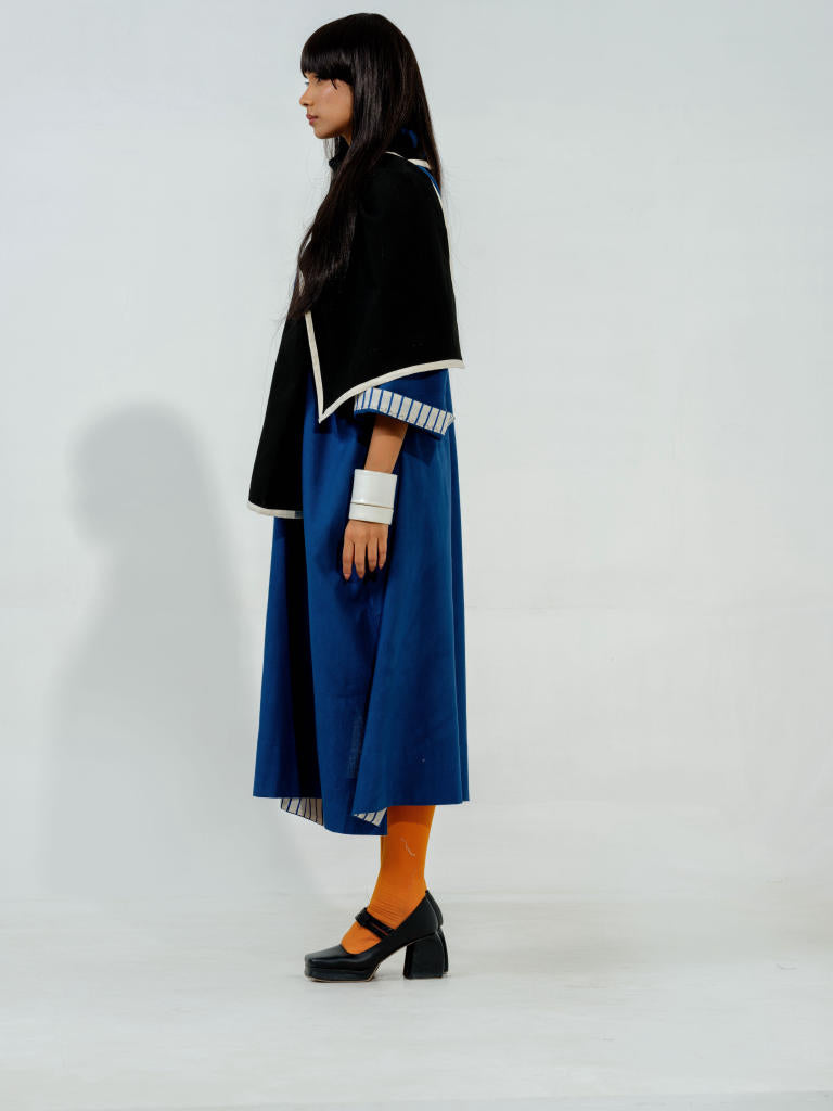 Jasmine CB Dress cotton matty dresses by Stoique in electric blue, black, natural for women Worldwide