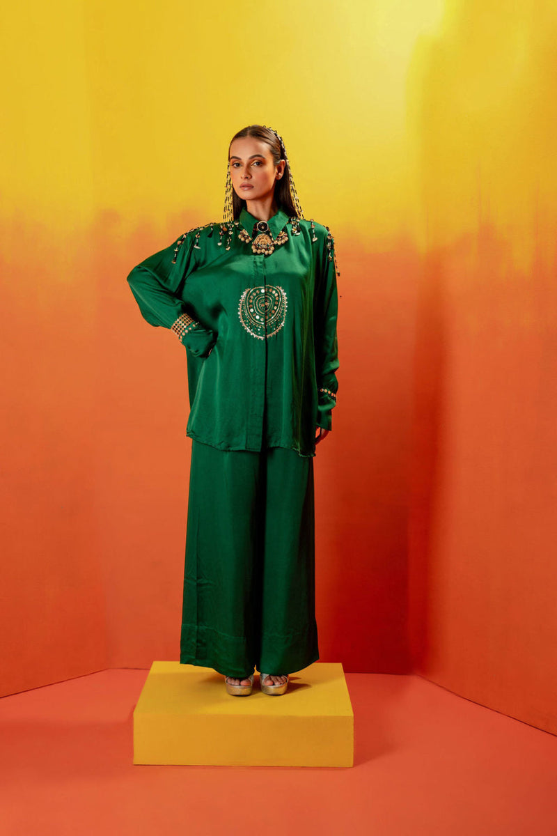 Vani Green Festive Co-ord Set