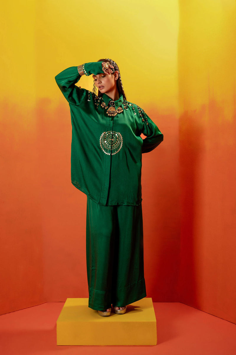 Vani Green Festive Co-ord Set