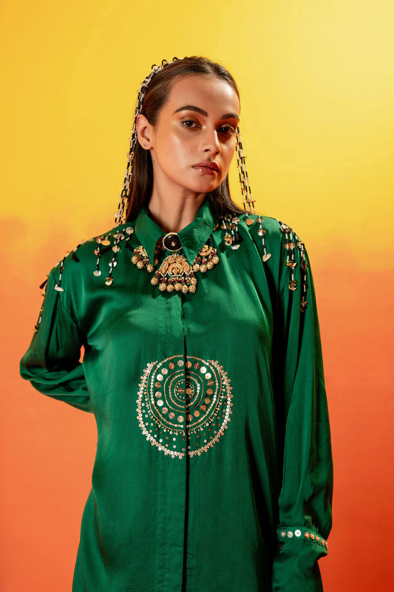 Vani Green Festive Co-ord Set