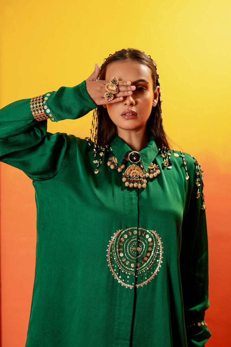 Vani Green Festive Co-ord Set