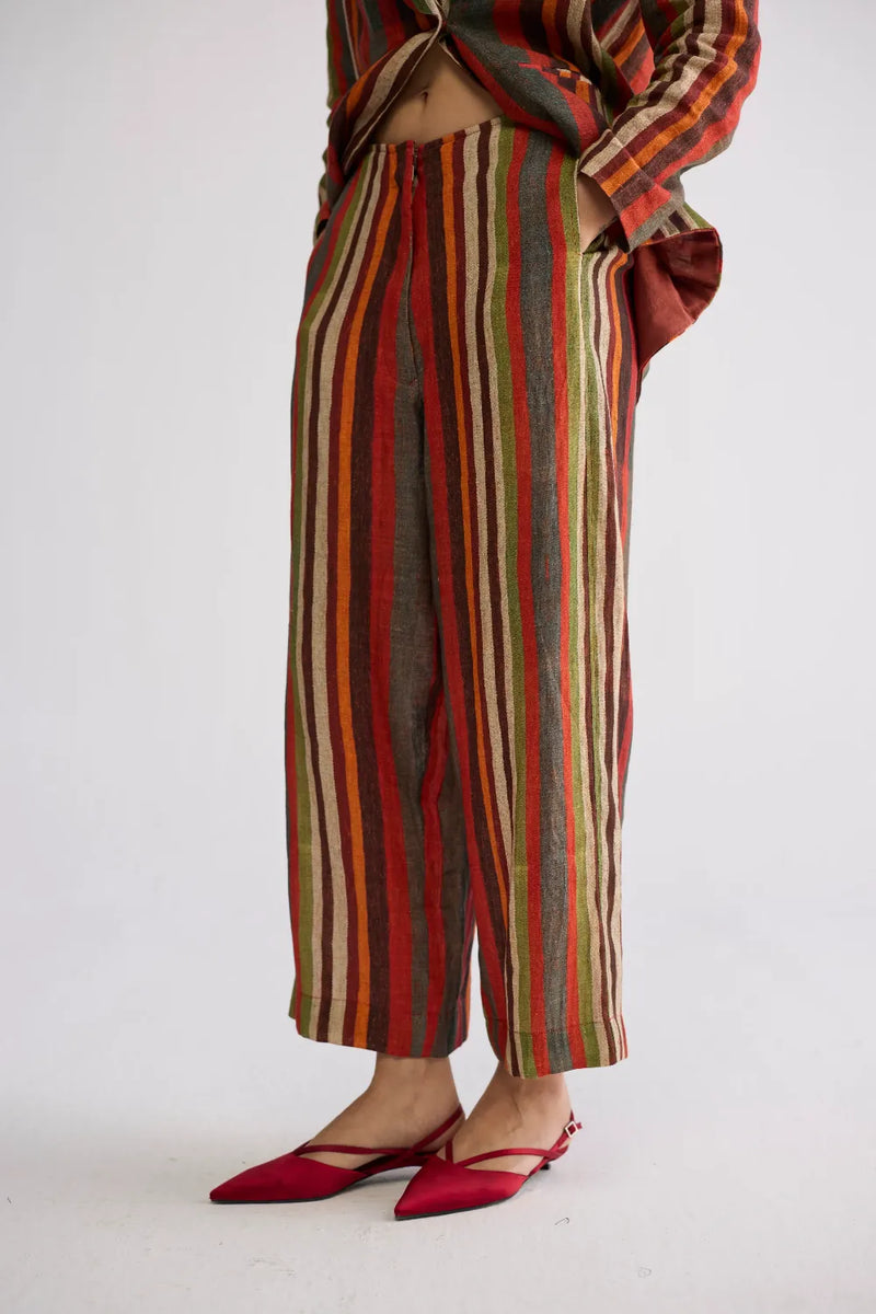 JILIAN BLAZER & PANTS SET linen co-ord set by YAM in multicolor for women Worldwide