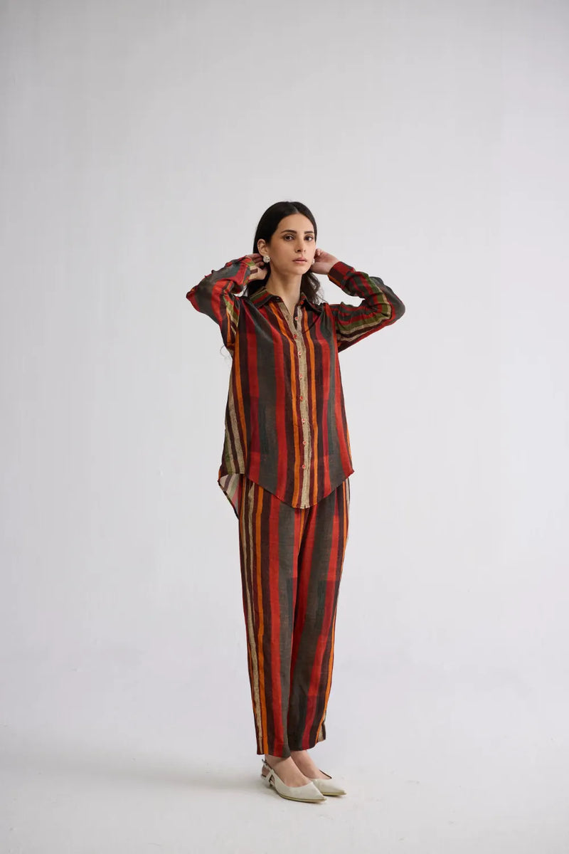 JILIAN CO-ORD SET crepe co-ord set by YAM in multicolor for women Worldwide