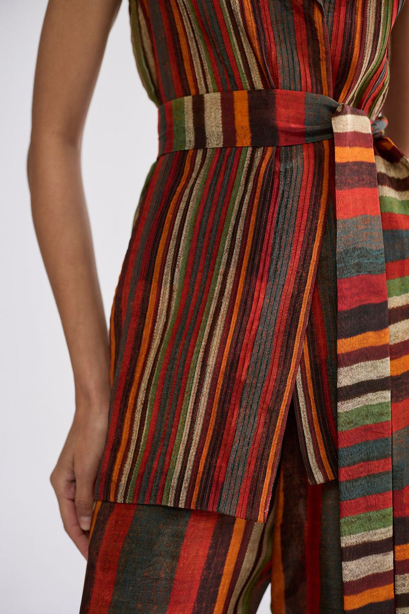 JILIAN PINTUCKS JACKET & PANTS SET crepe co-ord set by YAM in multicolor for women Worldwide