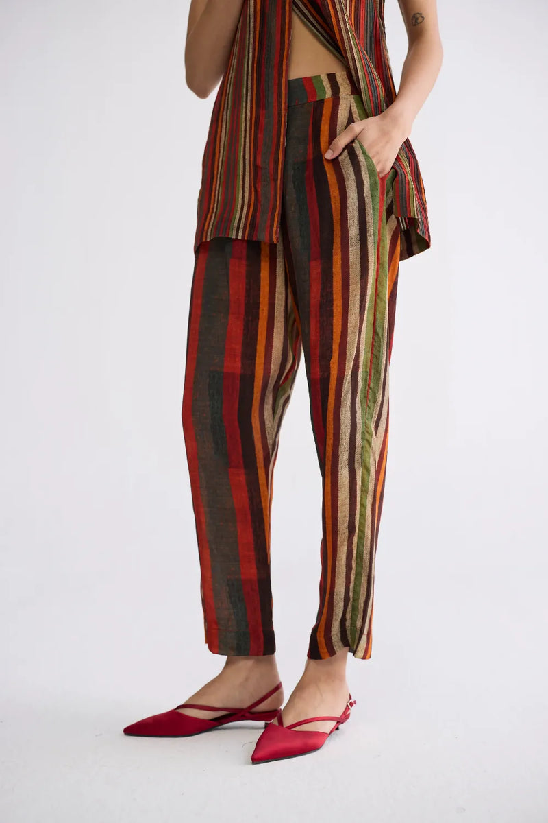 JILIAN PINTUCKS JACKET & PANTS SET crepe co-ord set by YAM in multicolor for women Worldwide