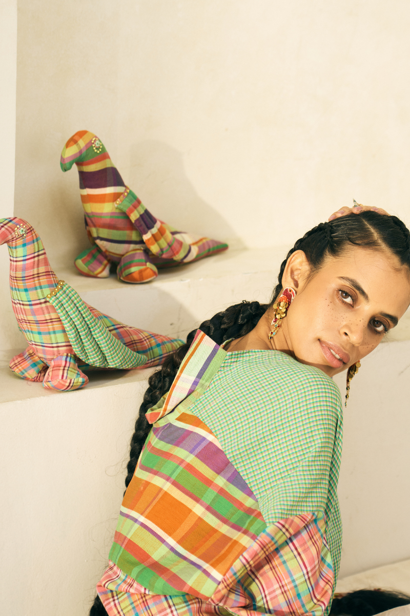 Jimmy Set cotton by SWATTI KAPOOR in multi color for women Worldwide