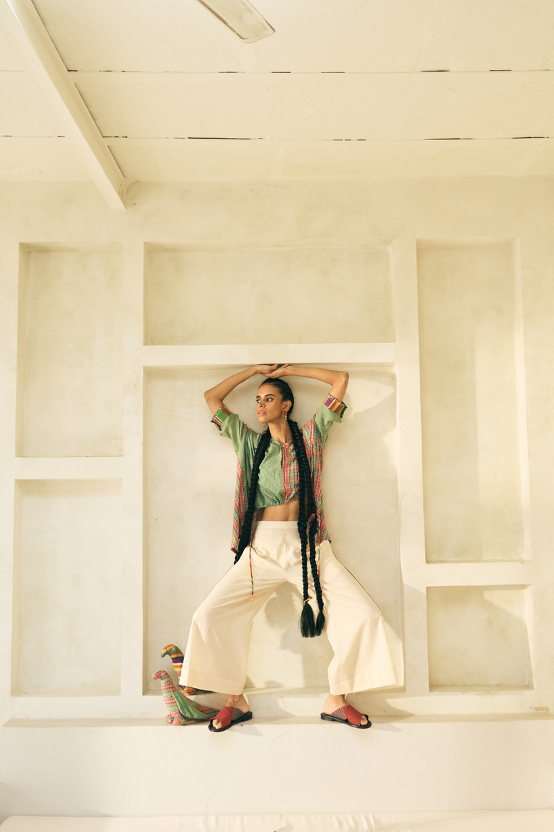 Jimmy Set cotton by SWATTI KAPOOR in multi color for women Worldwide