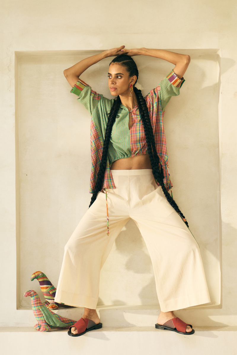 Jimmy Shirt cotton by SWATTI KAPOOR in multi color for women Worldwide