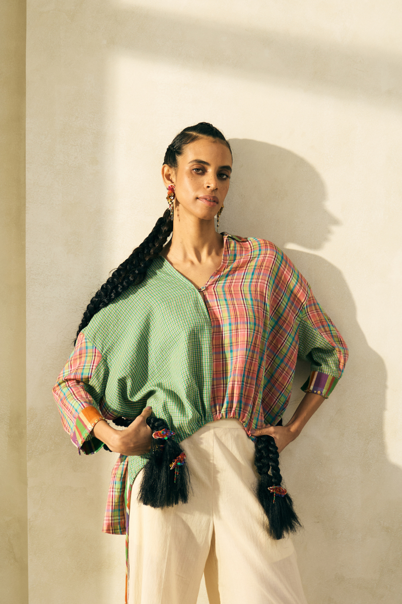 Jimmy Set cotton by SWATTI KAPOOR in multi color for women Worldwide