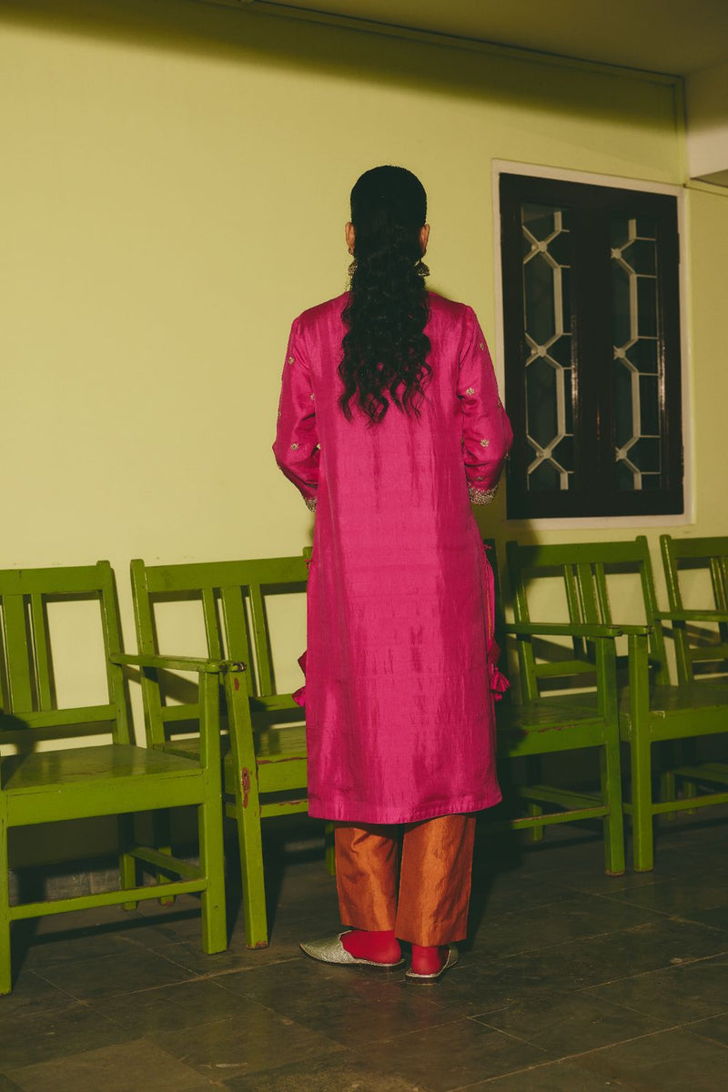 JIYA & ESHNA KURTA & PANT silk by Rashika Mittal in multi color for women Worldwide