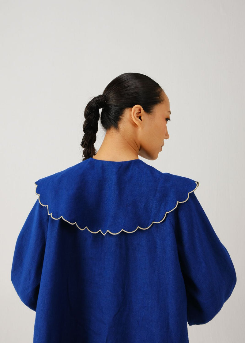 Julia top-Blue rose emb. by CORD for women Worldwide