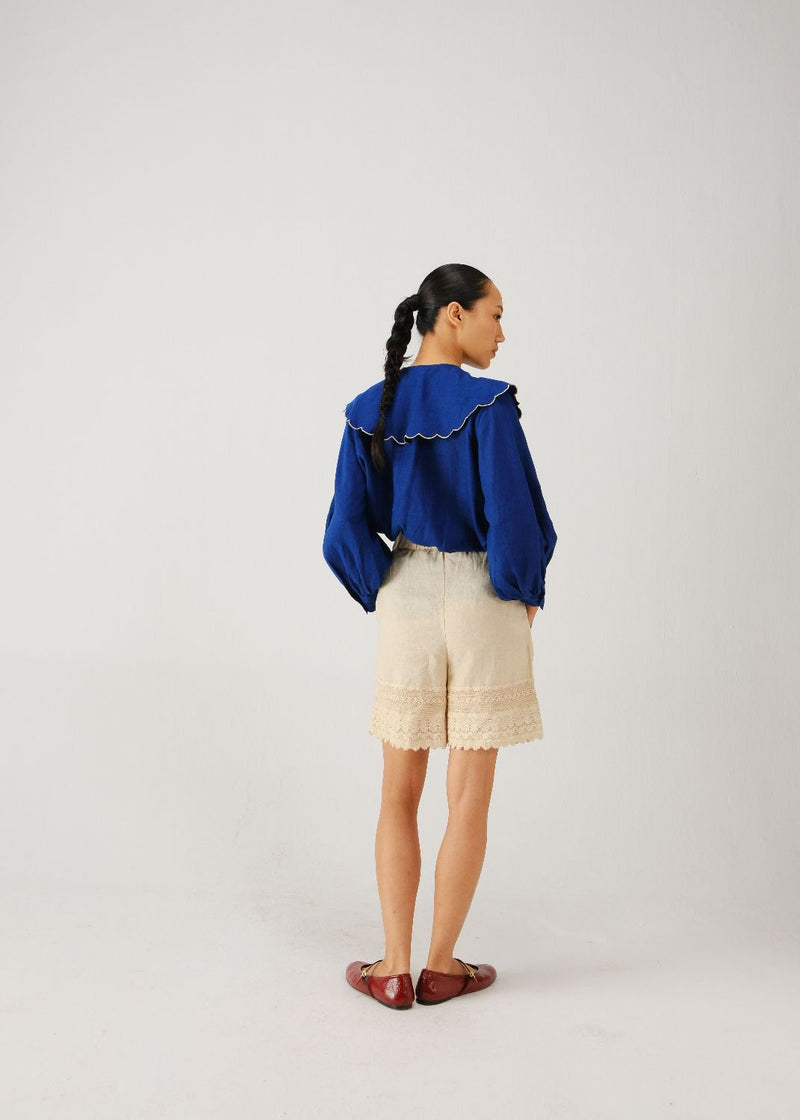 Julia top-Blue rose emb. by CORD for women Worldwide