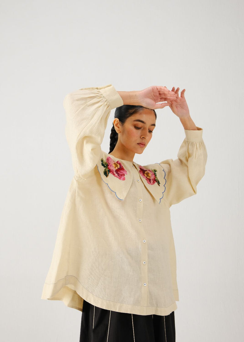 Julia top-Ivory rose emb. by CORD for women Worldwide