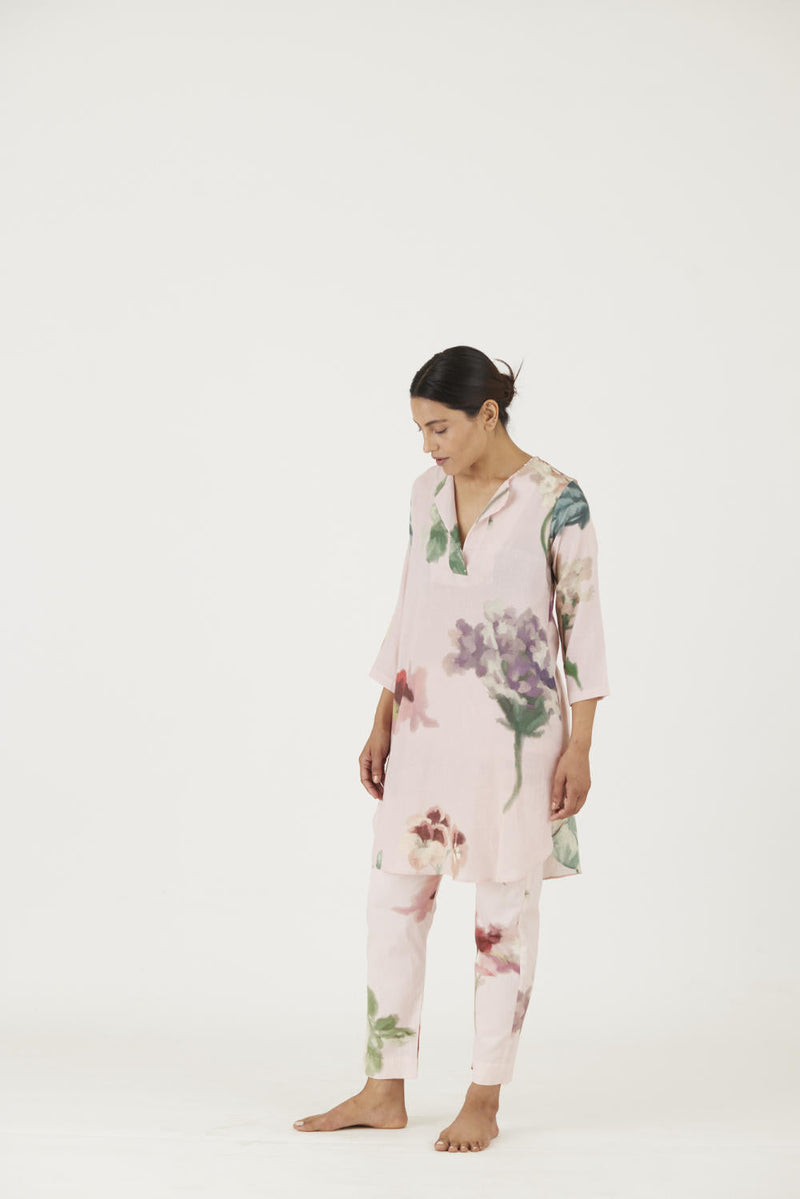 JULIET PINK KURTA SET Kurta Sets by Yam in pink color for women Worldwide