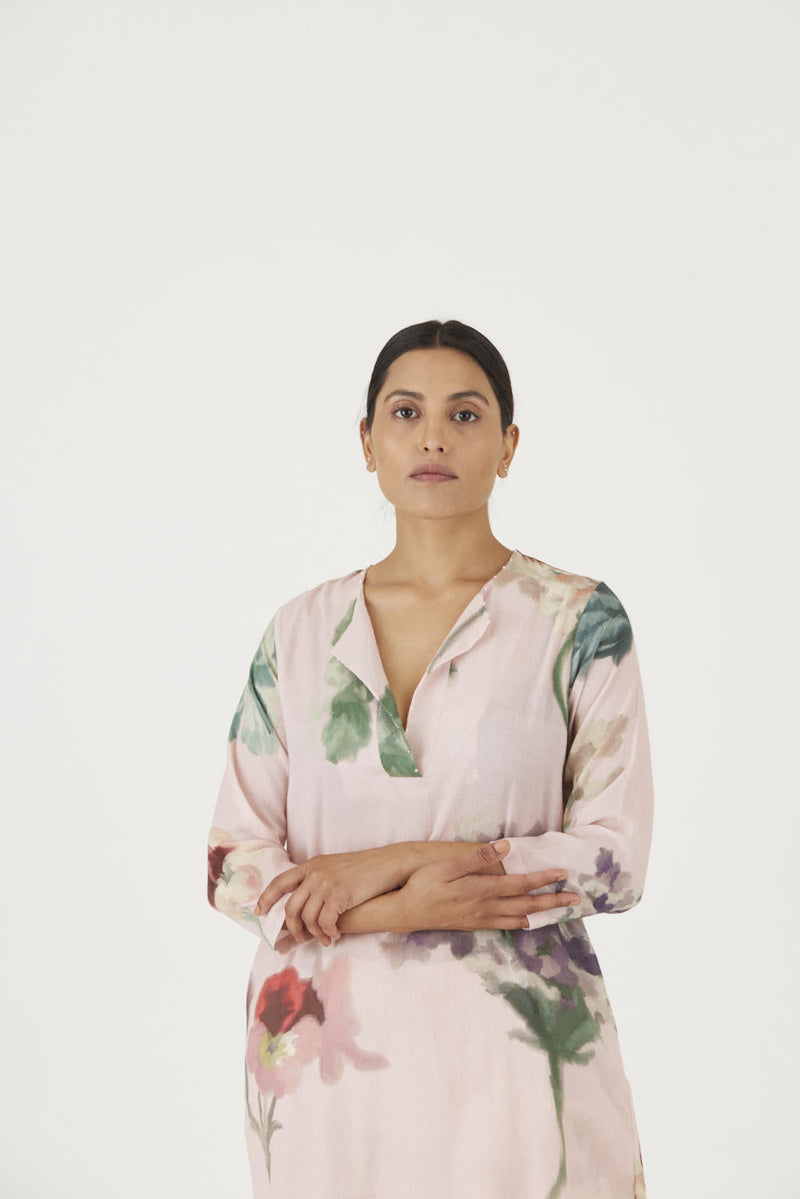 JULIET PINK KURTA SET Kurta Sets by Yam in pink color for women Worldwide