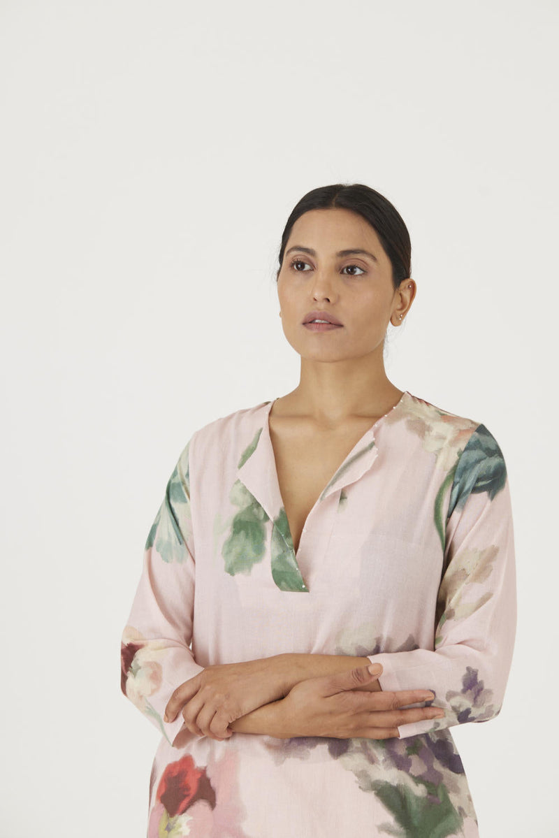 JULIET PINK KURTA SET Kurta Sets by Yam in pink color for women Worldwide